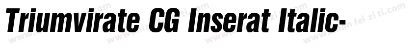 Triumvirate CG Inserat Italic字体转换